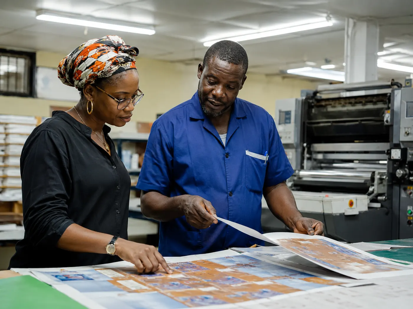 The Printers — Lagos · 4-color offset press, live make-ready